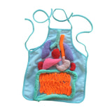 3D Organ Apron Science Children Learning Apron for School Viscera Body Parts blue