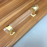 23xAcrylic Door Pull Knob Drawer Cabinet Cupboard Handle Hardware Gold 120mm