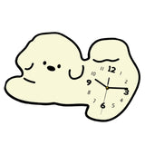 Maxbell Cartoon Wall Clock Acrylic Wall Decoration for Nursery Kids Room Living Room Beige