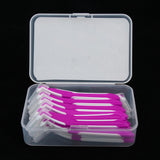 Maxbell Maxbell 30 Pieces Interdental Brush Toothpick Floss Teeth Cleaner Oral Care Rose Red