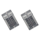Maxbell 2x Generic 12 Way Blade Fuse Block with Cover Marine Vehicle Fuse Box Holder