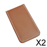 Maxbell 2xMagnetic Money Clip Dollar Cash Clamp Card Holder Wallet Brown_80x46x8mm