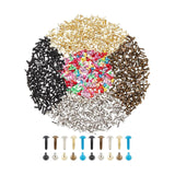 500Pcs Paper Fasteners Metal Scrapbooking Brads for Arts Crafts DIY Projects