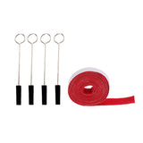 Maxbell Double Faced Adhesive Tape+4 Pcs Piano Tuning Mutes with Handle Tuning Tools