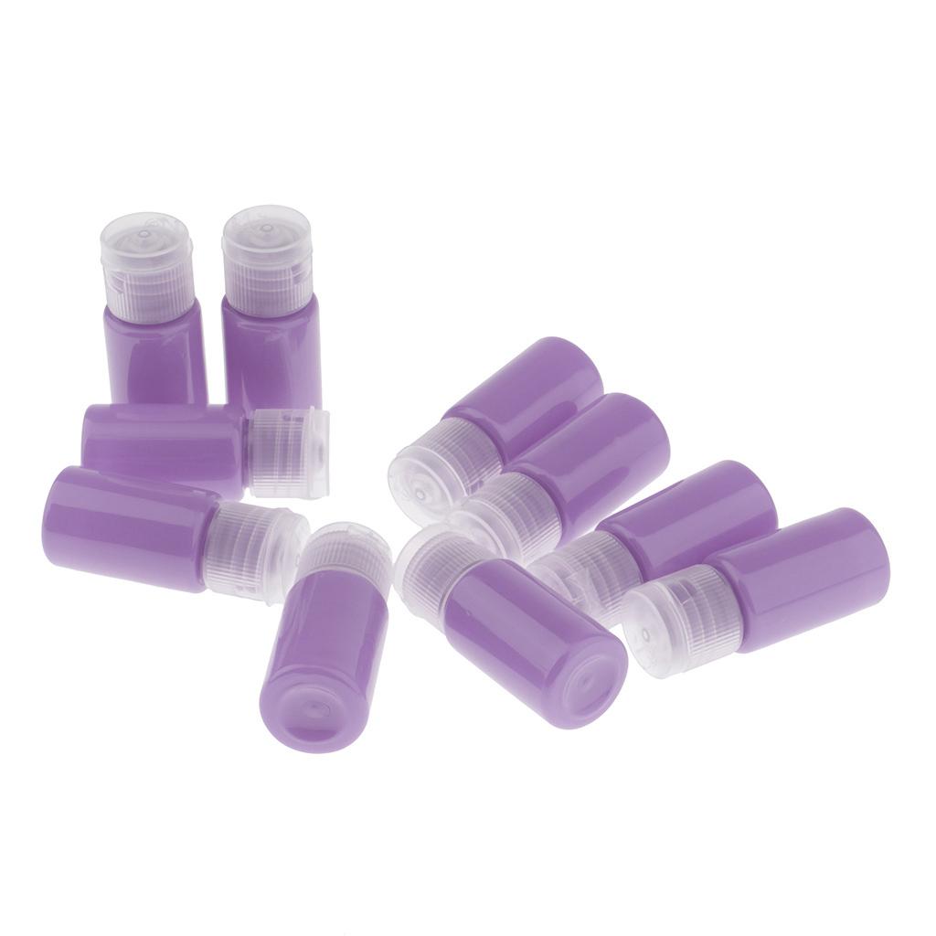 Maxbell Maxbell 10Pcs PET Makeup Toner Remover Liquid Containers Travel Shampoo Bottles 10ml Purple