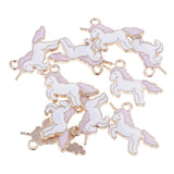 20 Pieces Unicorn Charms Pendant Findings Beads Jewelry Making Crafts Pink
