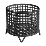 Maxbell Round Metal Wire Basket Sturdy Mesh Storage Bin for Home Laundry Room Toilet Black