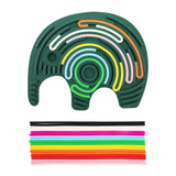 Maxbell Sensory Activity Board Elephant Pattern for Plane Leisure Activity Kids Boys Green elephant