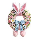 Easter Bunny Wreath Door Cover Banner Photo Background for Office Wall Porch