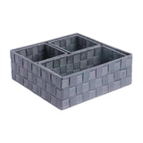Maxbell 4Pcs Woven Storage Box Cubes Organization Containers for Drawer Car Tabletop Gray