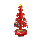 Christmas Tree Music Box with Figurines Ornaments for Office Cabinet Bedroom 16cmx29.8cm