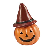 Maxbell Miniature Pumpkin Figurine Crafts Desktop Ornament for Shelf Garden Tabletop Red Hat