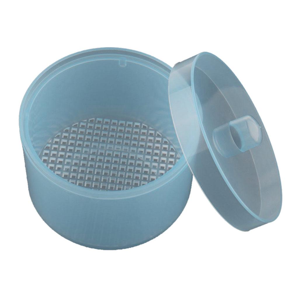 Maxbell Maxbell Plastic Nail Art Drill Bits Cleaning Storage Box Grinding Head Case Blue