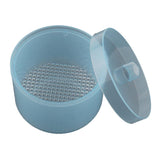 Maxbell Maxbell Plastic Nail Art Drill Bits Cleaning Storage Box Grinding Head Case Blue