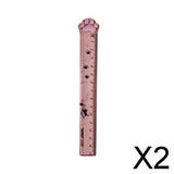 Maxbell 2xCute Student Ruler Cat Paw-shaped Measuring Scale Clear Scale Accessories Gray