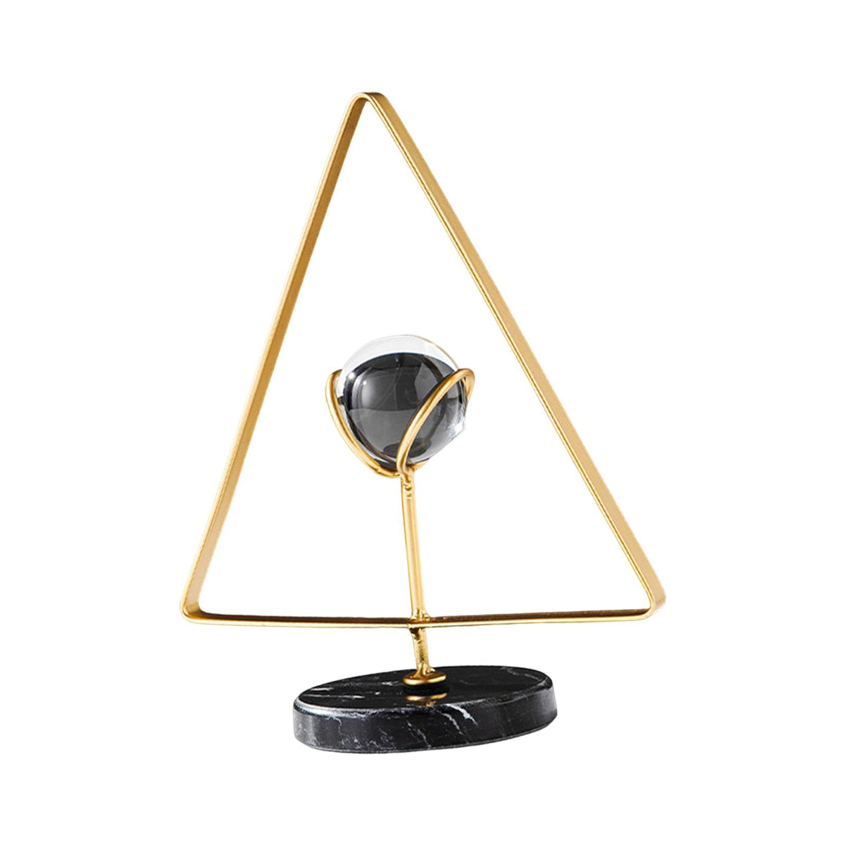 Maxbell Maxbell Geometric Wrought Iron Statue Metal Sculpture Crafts Figure Desktop Ornament Triangle