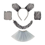 Maxbell Wolf Giraffe Costume Cosplay Headband for Dress up Performance Themed Parties with Skirt