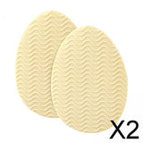 Maxbell 2xNon Slip Shoe Pads Self Adhesive Rubber for High Heels Round Head Apricot