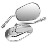 Maxbell 2 Pieces High Quality Alloy 8mm Motorbike Chrome Rearview Mirrors Universal for Motorcycles - Aladdin Shoppers