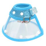 Maxbell Maxbell Dog Cat Elizabethan Medical Wound Cure Cone Pet Anti-bite Collar Blue S