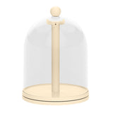 Maxbell Rotatable Showcase Figure Display Case for Charms Plush Figures Action Dolls Beige