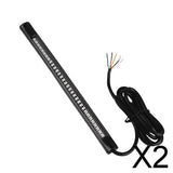 Maxbell 2xMotorcycle Flexible Integrated 48-LED Brake Tail Turn Signal Light Strip