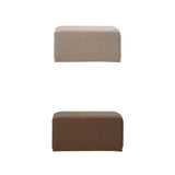 Maxbell 2pcs Ottoman Pouf Cover Foot Rest Stool Sofa Slipcover Protector Sand/Brown
