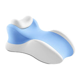 Maxbell Wedge Prone Pillow Memory Foam Back Cushion for Apartment Office Watching TV blue and white