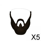 Maxbell 5xFake Beard Costume Accessories Party Supplies Men Realistic Holiday Mustache