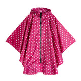 Maxbell Maxbell Female Unisex Lightweight Raincoat Packable Hooded Poncho Red Hiker Raincape