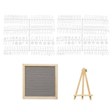 Maxbell Felt Letter Board Decorative Rustic Menu Board with Stand Desktop Ornament Gray