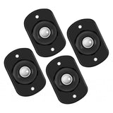 Maxbell 4x Caster Wheels Mini Swivel Wheels Swivel Pulley for Storage Box Trash Can Black