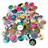 Maxbell 400pcs Colorful Wooden 2 Holes Painted Sewing Buttons Craft DIY Scrapbooking