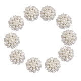 Maxbell 20pcs Crystal Rhinestone Pearl Flower Embellishments Button Flatback DIY Craft