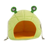 Maxbell Hamster Hammock Bed Hamster Hut Sleeping Nest for Squirrel Small Animal Play Green Frog