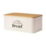 Maxbell Bread Box Gifts Kitchenware Bread Keeper for Coffee Shop Baked Goods Cookies Beige White