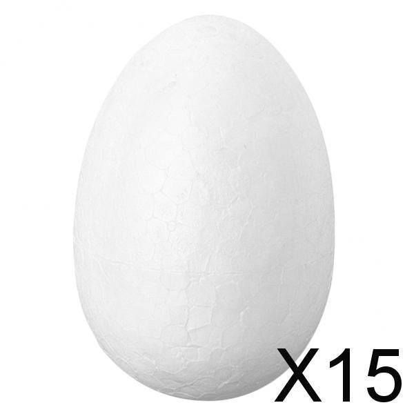 Maxbell 15x115mm Foam Egg Easter Egg Craft White