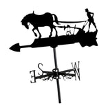 Maxbell Black Farming Weathervane Roof Mount Weather Vane for Courtyard Outdoor Yard
