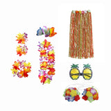 Maxbell 3xhawaiian Skirt Costume Set Fancy Dress Luau National Dress Cosplay 80cm Multicolor