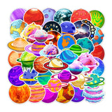 Maxbell 50x Outer Space Planets Stickers for Bottles Refrigerator Smartphone - Aladdin Shoppers