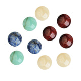 Maxbell 20 Pieces Jewelry Making 8mm Half Round Gemstone Cabochon Stone DIY  Charms