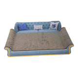 Maxbell Cat Scratcher Sofa Bed Grinding Claw Cat Scratching Board for Kitty Sleeping Sky Blue