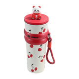 Maxbell Portable Insulated Tumbler Stainless Steel Water Bottle for Outdoor Home Car Red with Panda