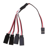 Maxbell 300mm 3-Way + 150mm 4-Way Servo Extension Y Splitter Cable Wire for Futaba