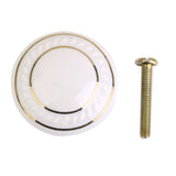 Maxbell 2x Mushroom Cabinet Cupboard Door Drawer Bin Pull Handle Knob puller White 37mm