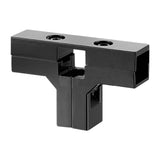 Maxbell Clamp Connector for 1" x 1" Square Tube Easily Install Sturdy Aluminum Alloy Black T Shape