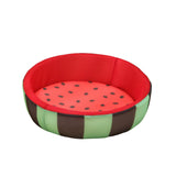 Maxbell Maxbell Lovely Watermelon Pattern Round Cooling Cat Dog Bed Pet Cushion Mesh Fabric Size L