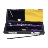 Maxbell Piccolo Woodwind Instrument C Key for Stage Musical Enlightenment Classroom Purple