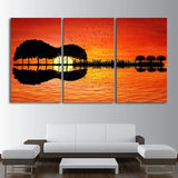 Maxbell 3Pcs DIY Canvas Modern Deco Wall Painting Sunset Sundown No Framed 35x50cm S - Aladdin Shoppers