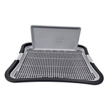 Maxbell Dog Toilet with Removable Column Mesh Grids Dog Litter Box for Condos Kitten Black